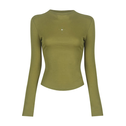 Half-Turtleneck Long Sleeve Top