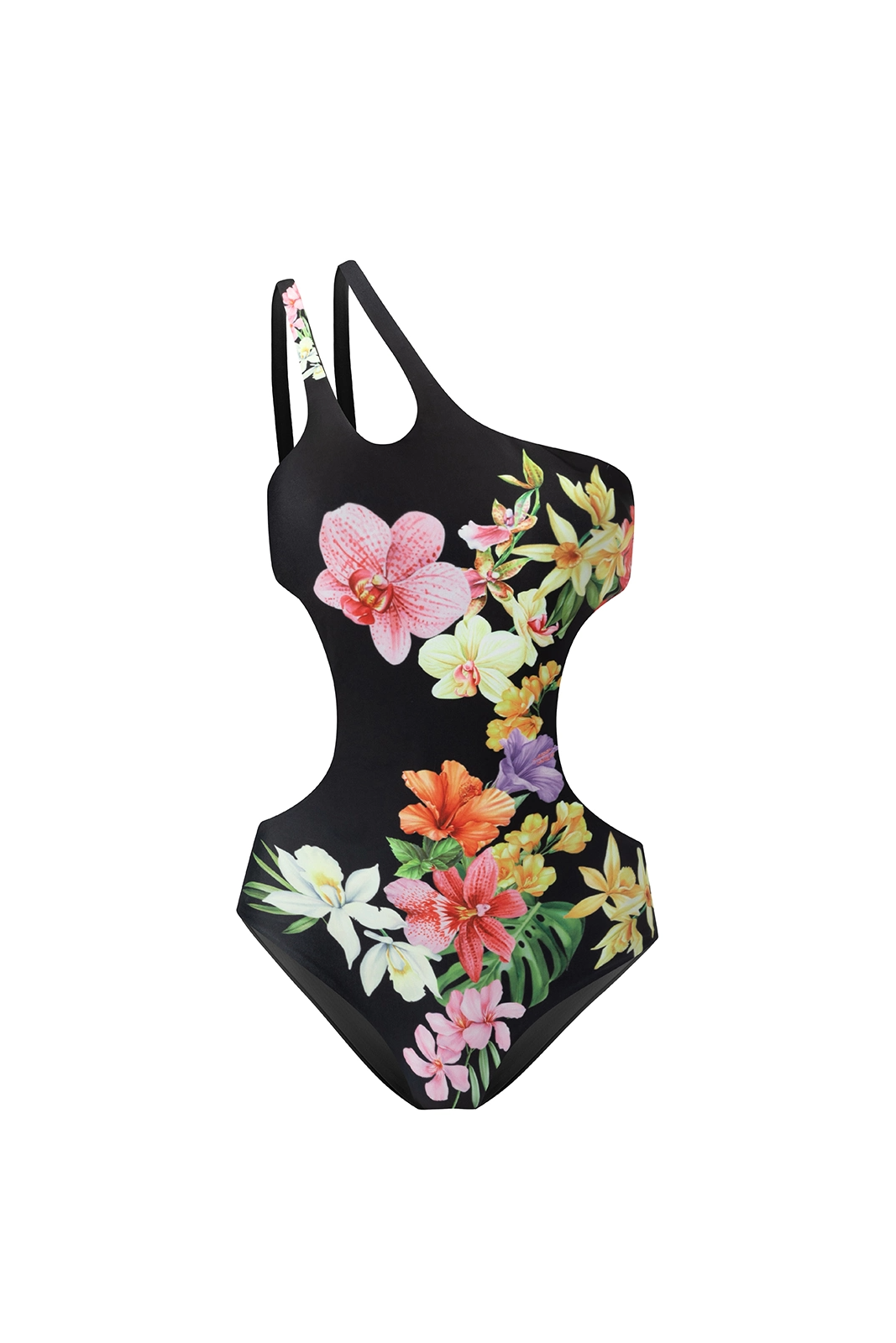 Floral Print One-Piece Swimsuit