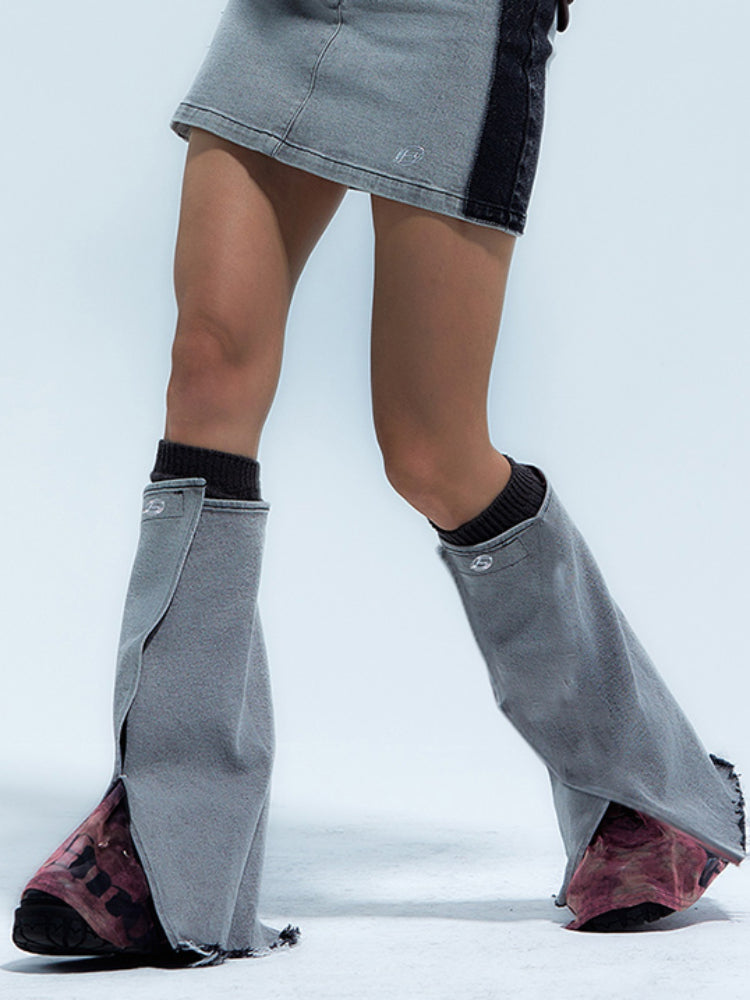 Denim mesh stitch socks