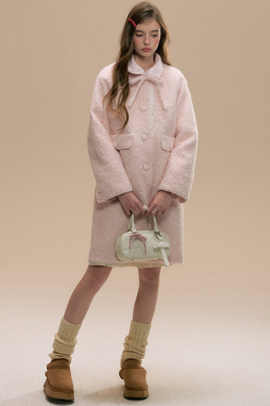 Glacier Pink Woolen Coat