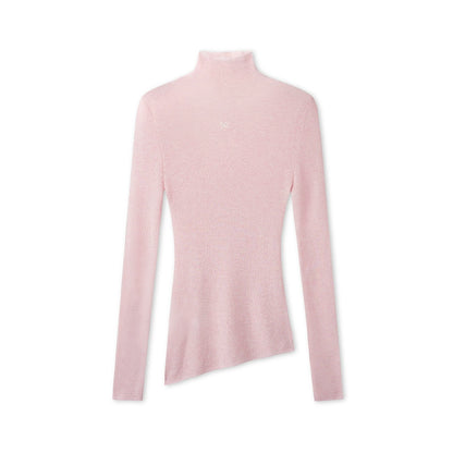 High Neck Long Sleeve Knit Wool Top