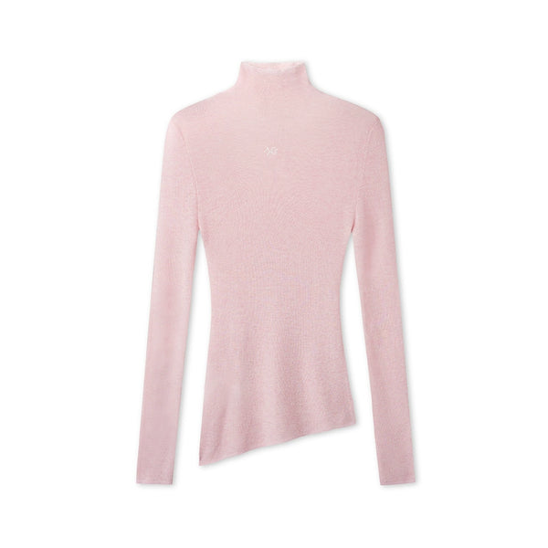 High Neck Long Sleeve Knit Wool Top