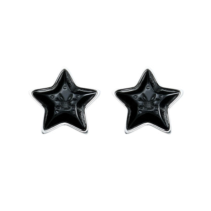Black Star Earrings