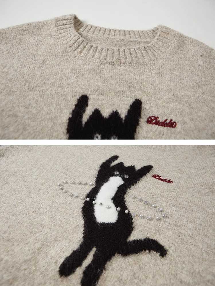 Cat knit sweater