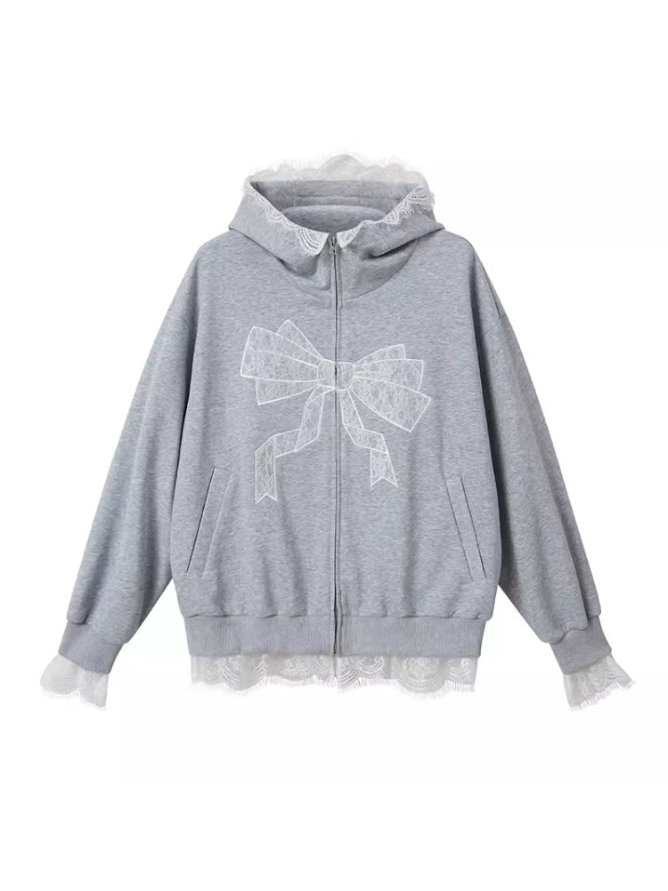 Hooded loose casual sweatshirt