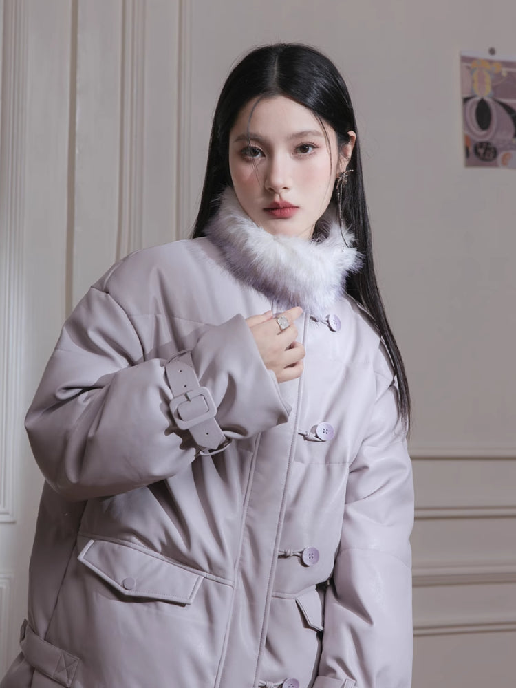 Duck down fur down jacket