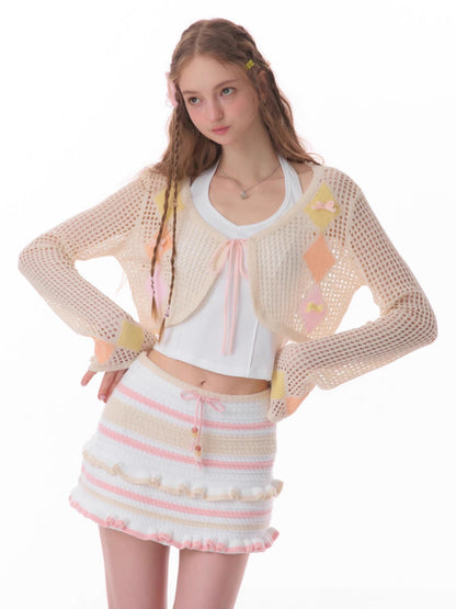 Thin sunscreen knit cardigan