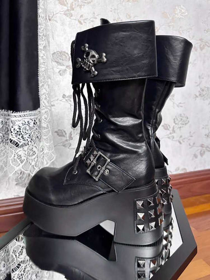 Platform night boots