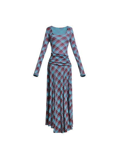 Vintage Check Slim Dress