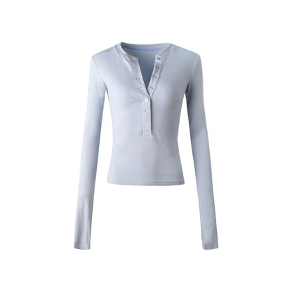 Henry Collar Knit Blouse