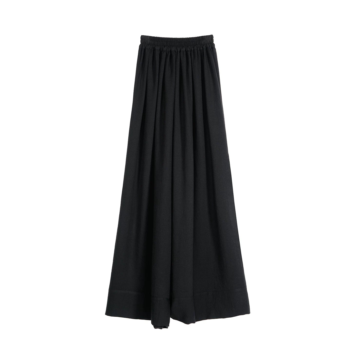 Simple Black Wide-Leg Pants