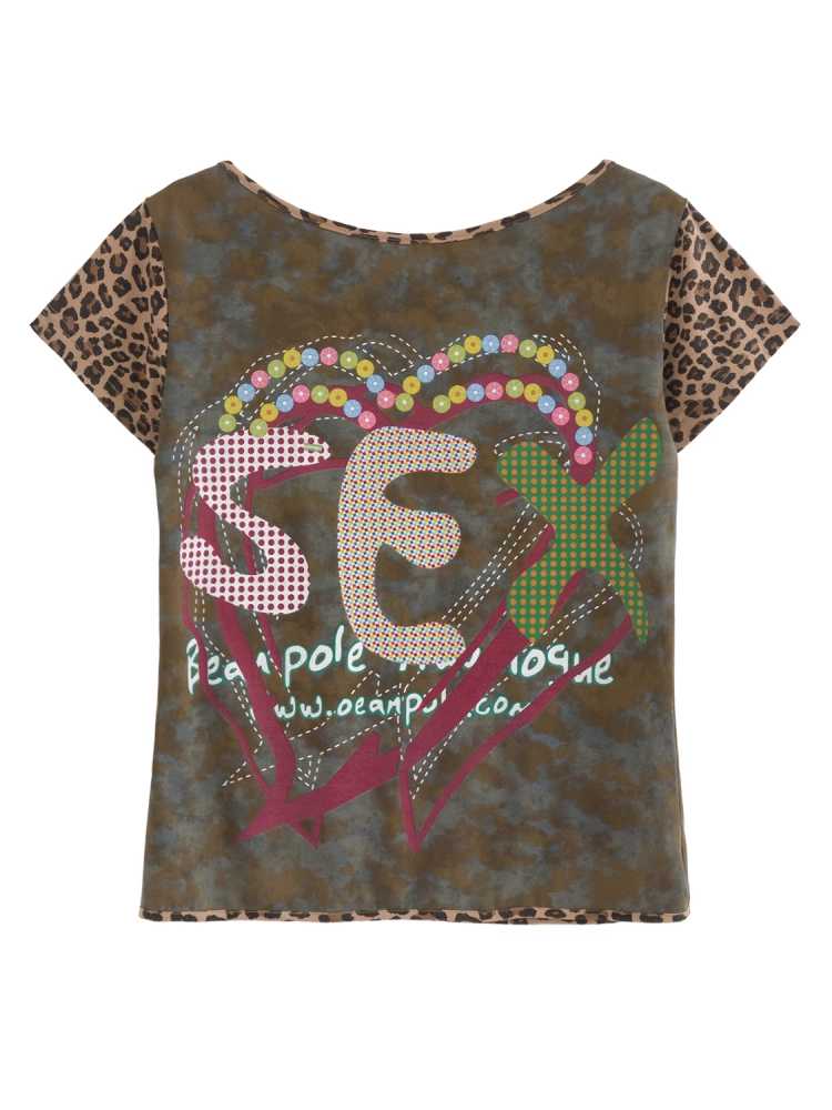 Printed patchwork T-shirt