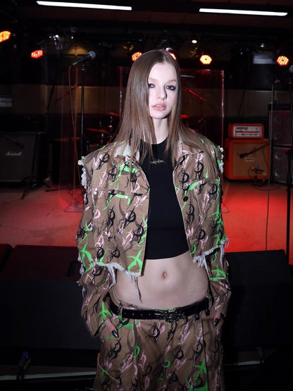 Moon camouflage short jacket