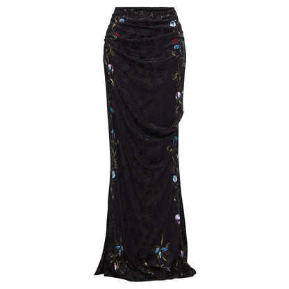 Classic China Velvet Skirt