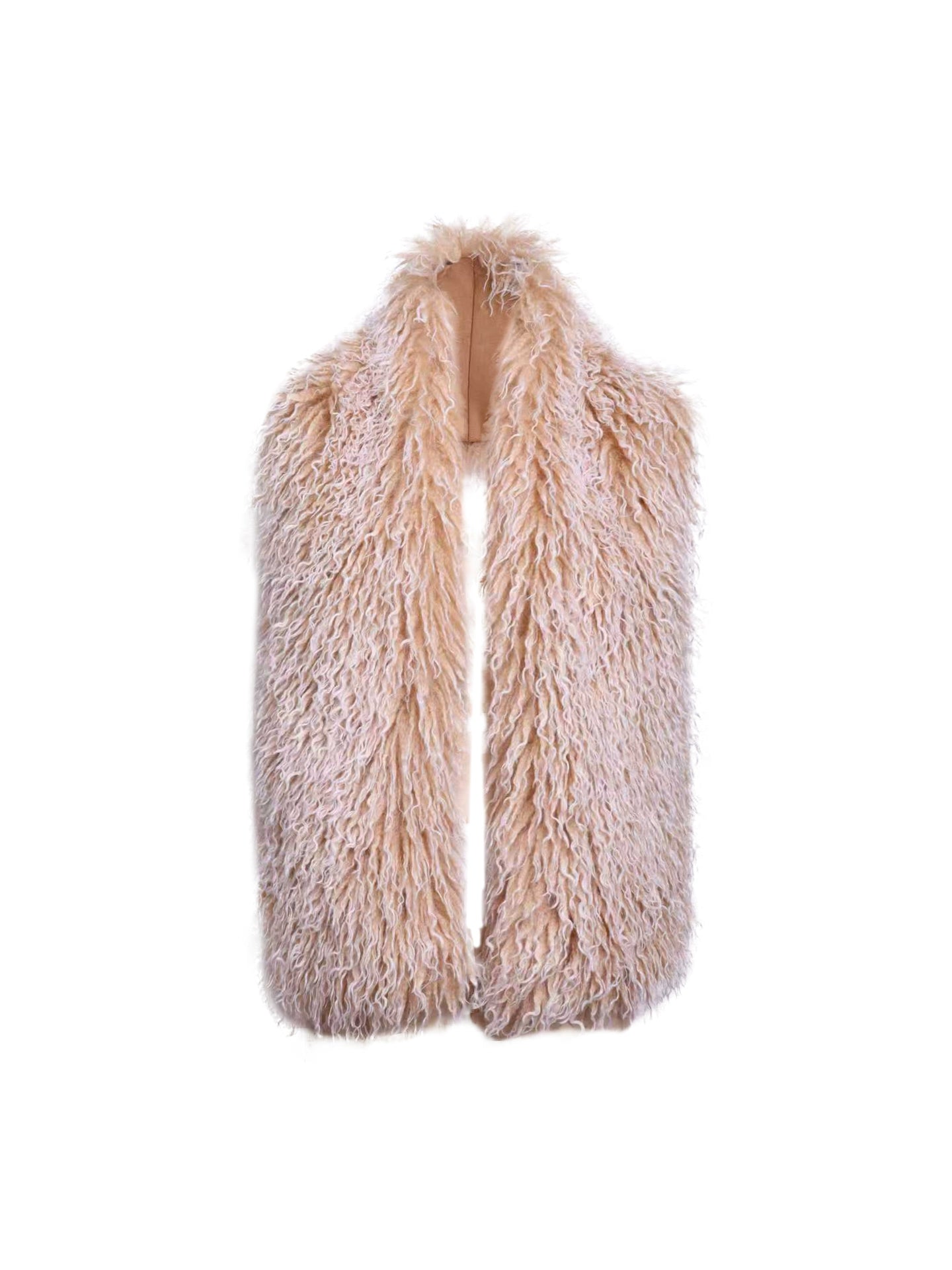 Vintage Lace-up Plush Scarf