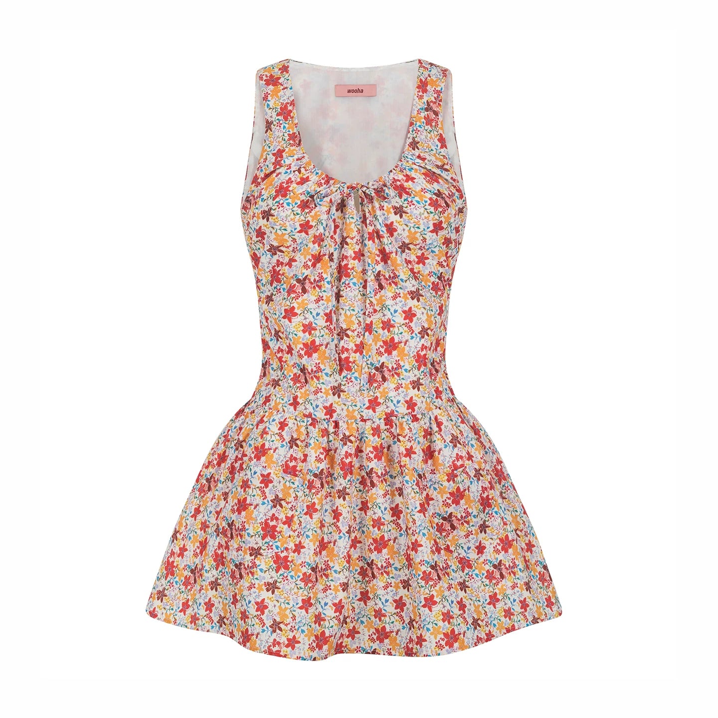 Vintage Floral A-Line Dress