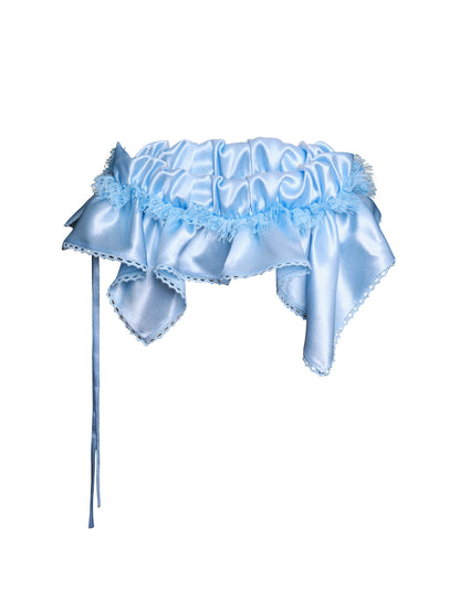 Shimmering Satin Short Skirt Curtain