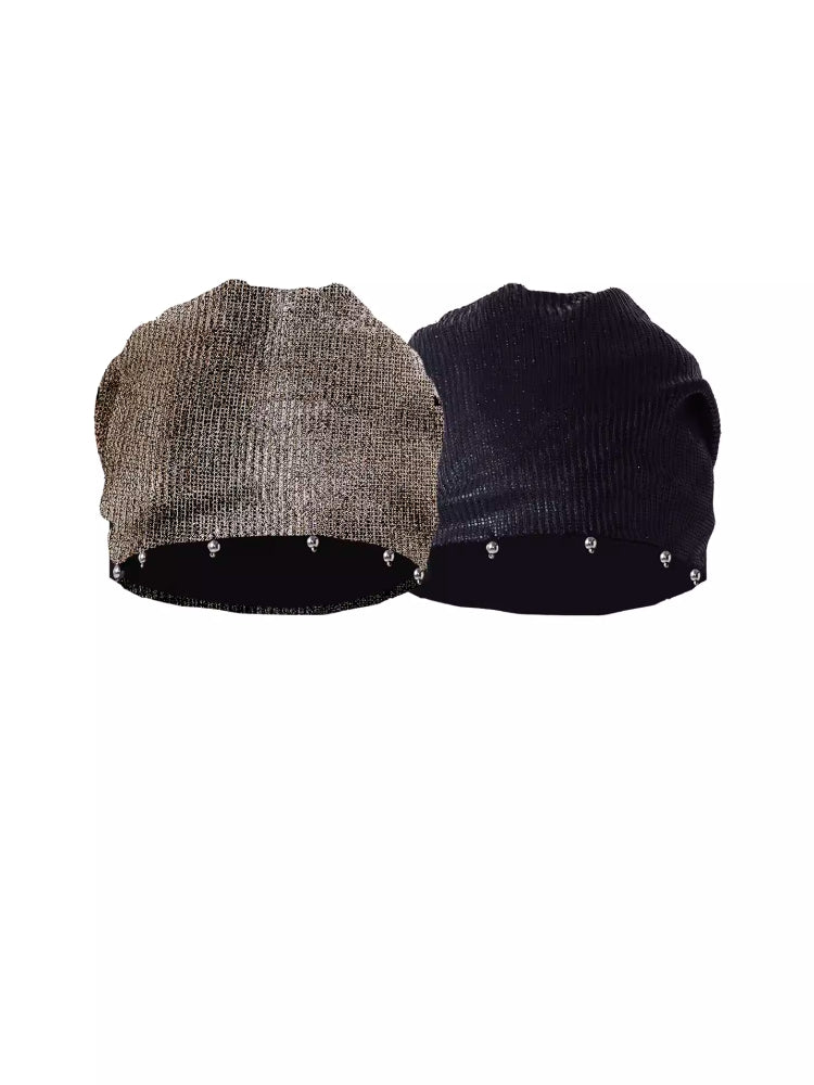 Sequin knit hat