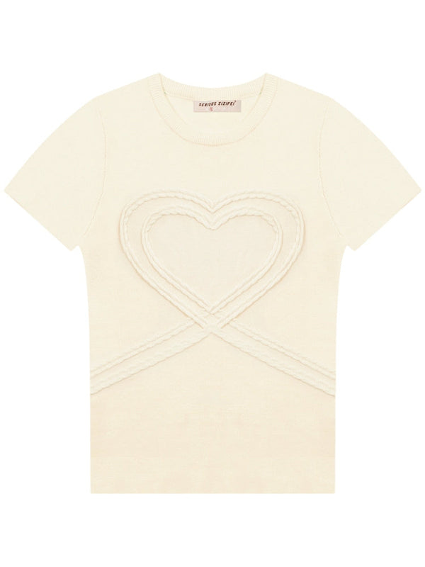 Knit short sleeve t-shirt