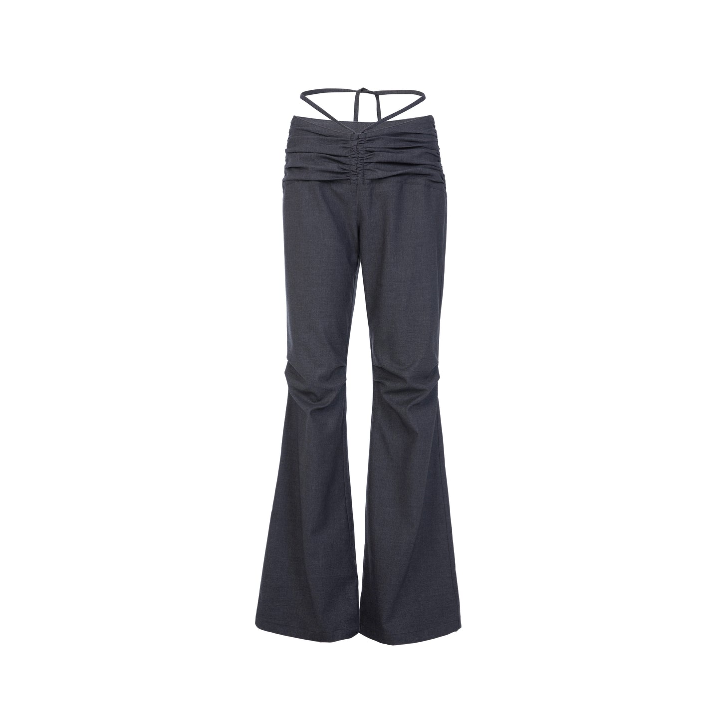 Slim Fit Low-Rise Bootcut Suit Pants