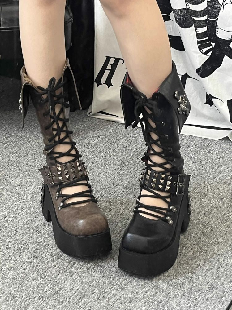 Punk platform shoes