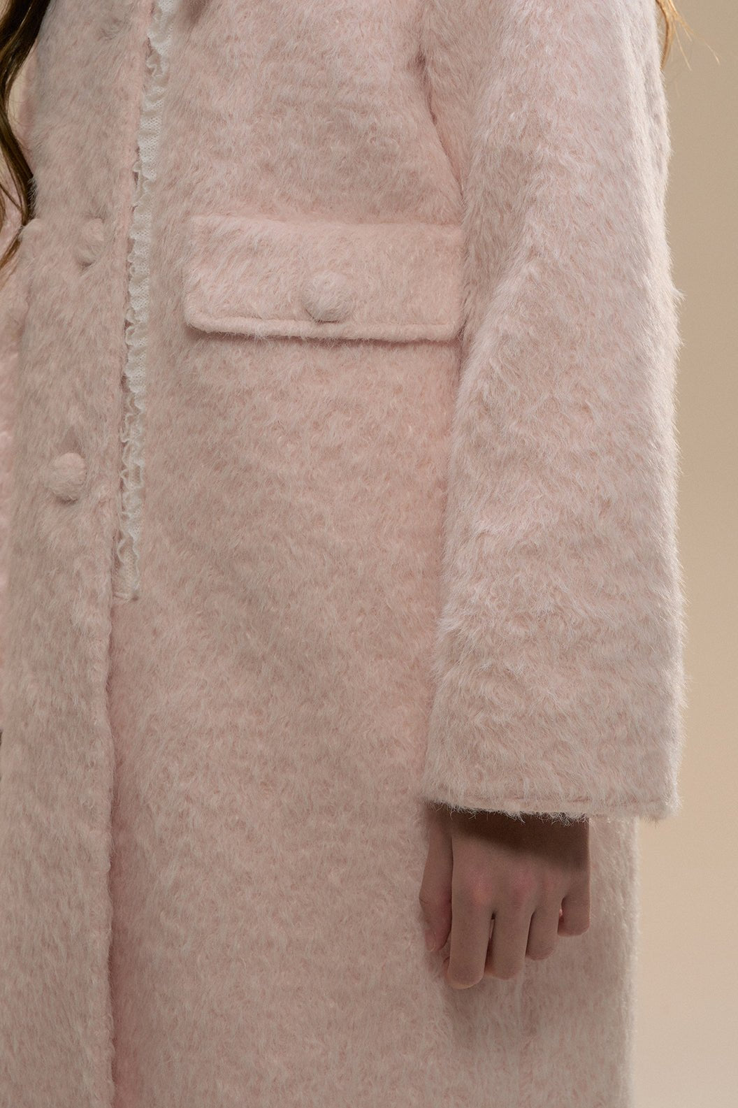 Glacier Pink Woolen Coat