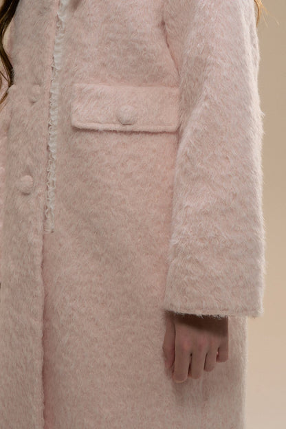 Glacier Pink Woolen Coat