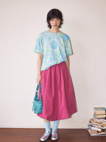 4 Color Bud Long Skirt