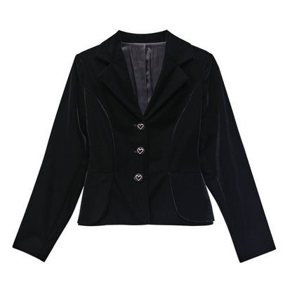 Retro Style Waisted Velvet Jacket