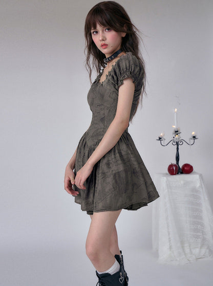 V-Neck Cool Ruched Dress