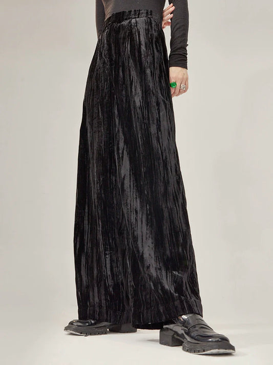 Velvet pre-fall wide-leg pants