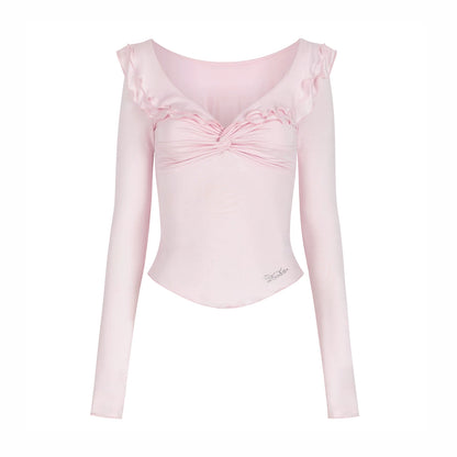 Ruffled One-Shoulder Top