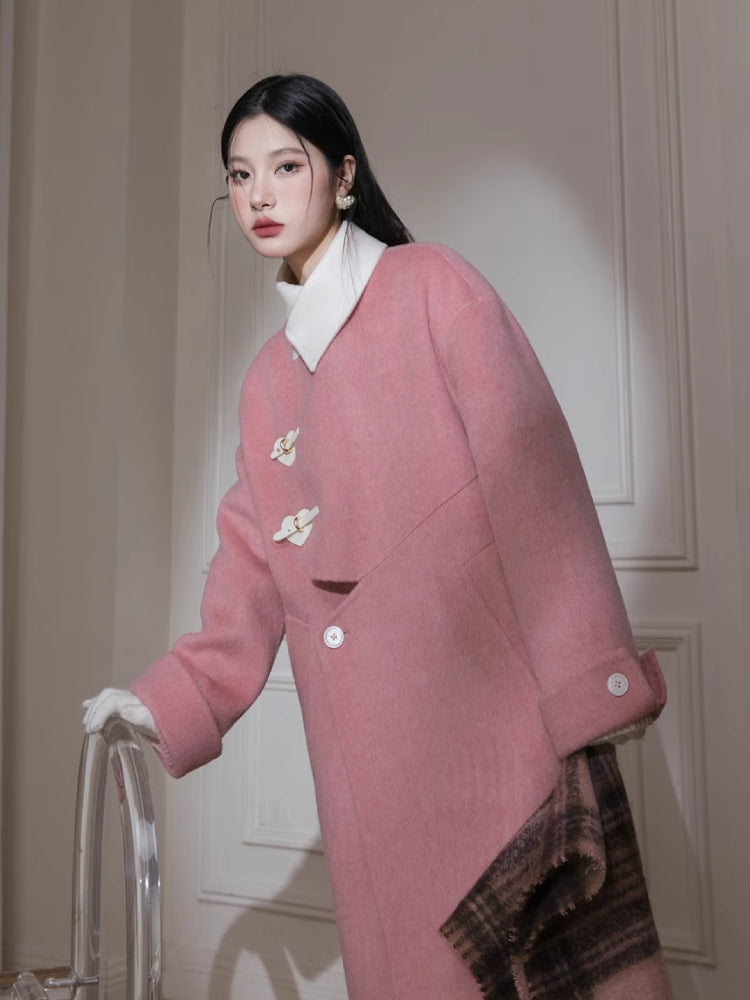 Alpaca double sided wool coat