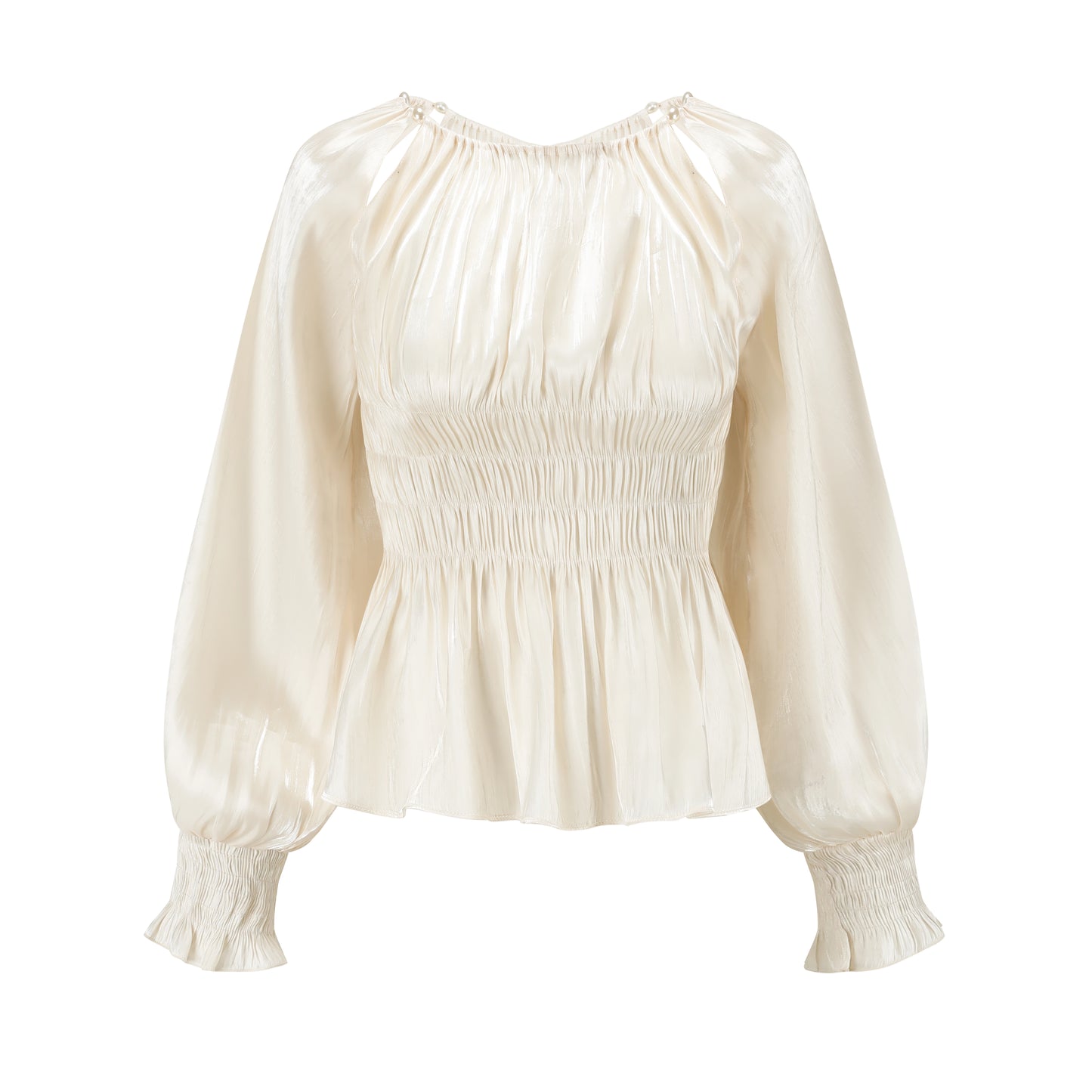 Satin Slim Fit Vintage Skirt Shirt Set-Up