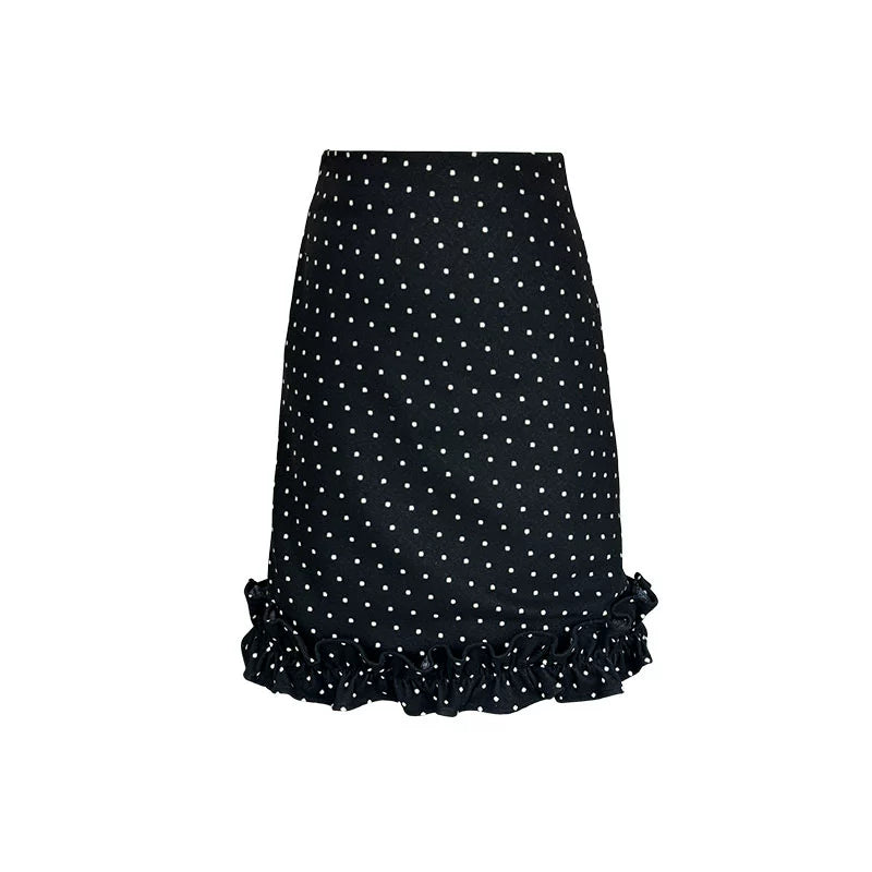 Retro Plaid Lace Skirt
