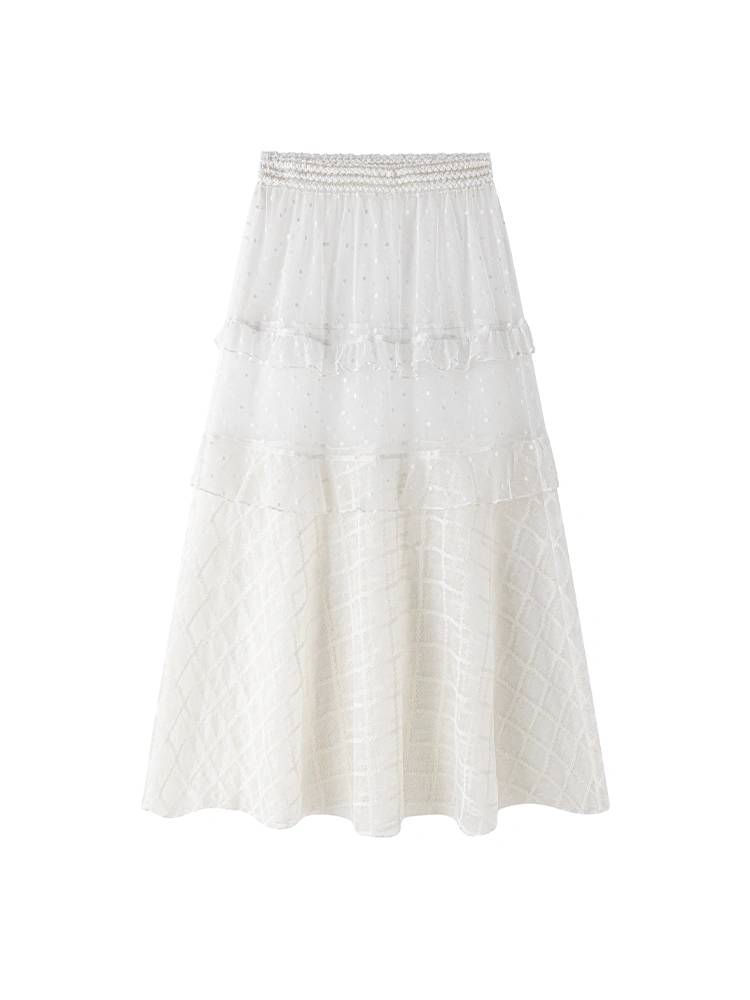 See-through A-line skirt