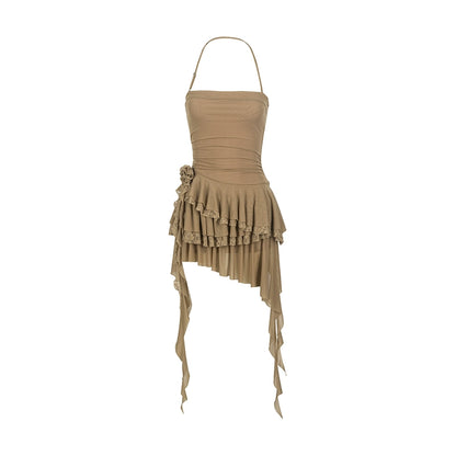 Asymmetric Halter Dress