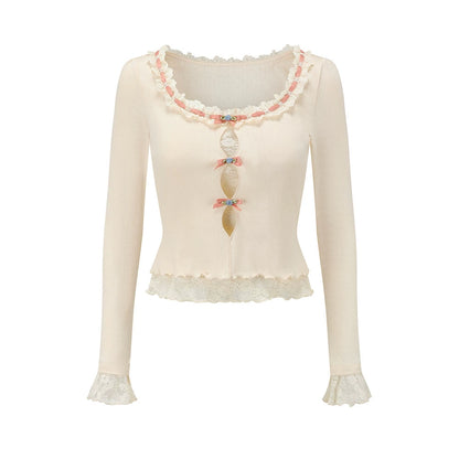 Berry Knit Lace Top Skirt Set-Up