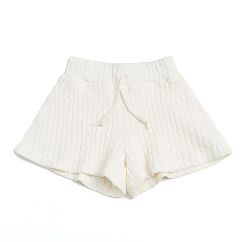 Knitted Twist Pattern Skirt Pants