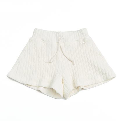 Knitted Twist Pattern Skirt Pants