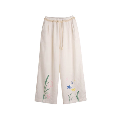 Linen Tie-Top and Pants Set-Up