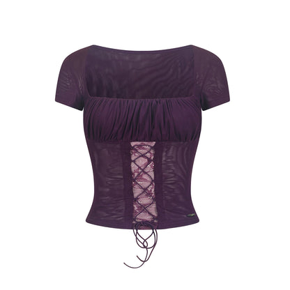 Sweet Retro Mesh Top
