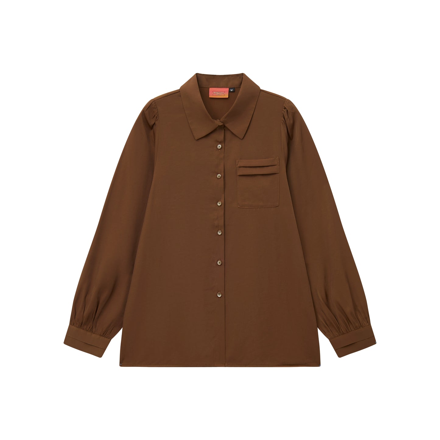 Vintage Pleated Brown Shirt