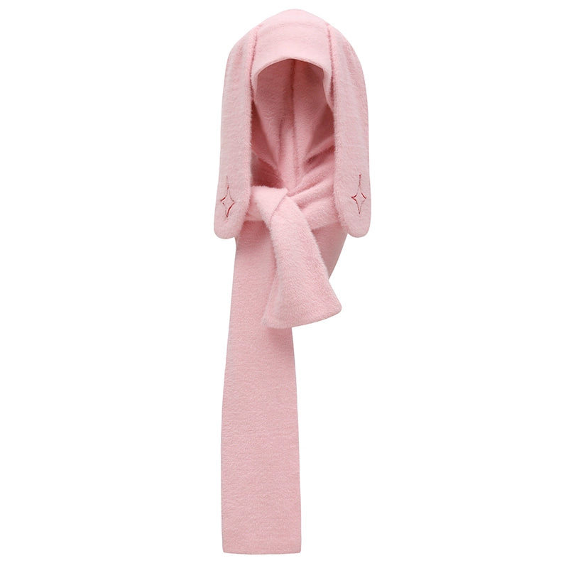 Cute Rabbit Ear Hooded Wrap Scarf