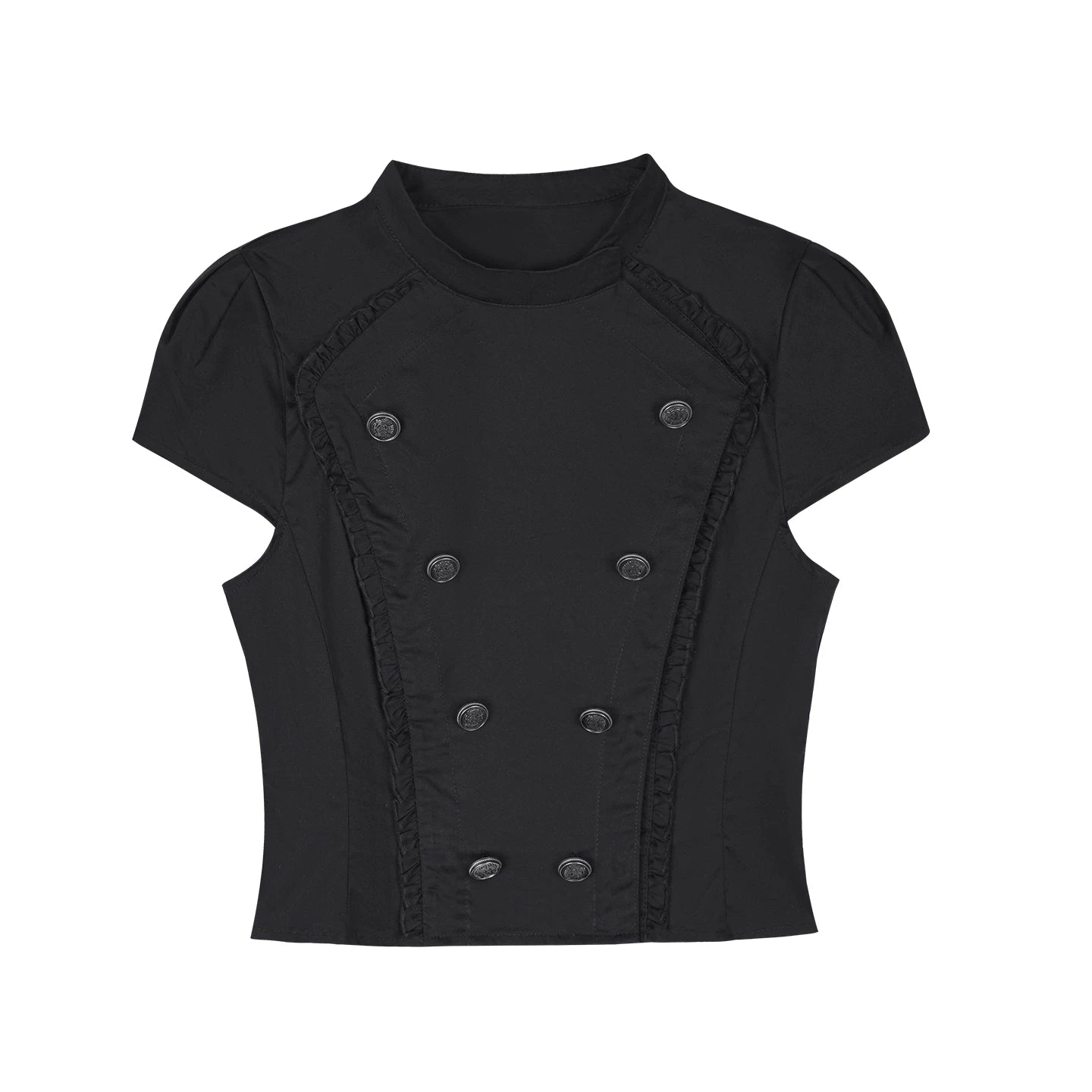 Cool and Slimming Double-Breasted Shirt