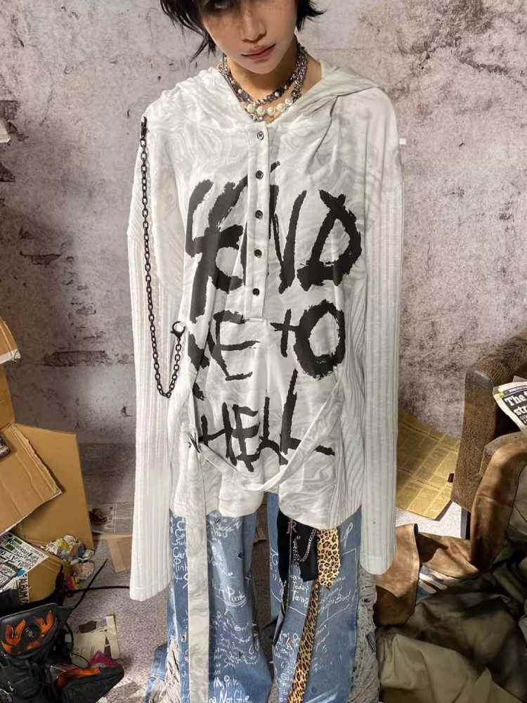 Punk handwritten hoodie