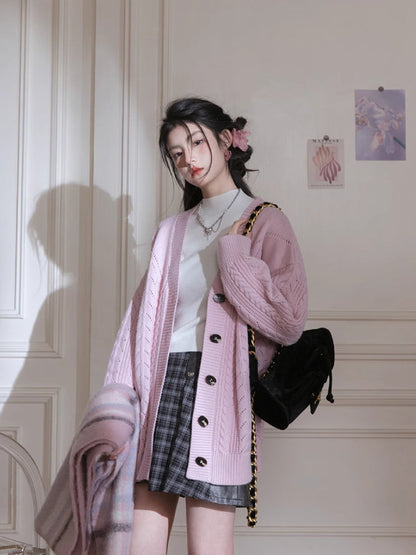 Mid length sweater jacket