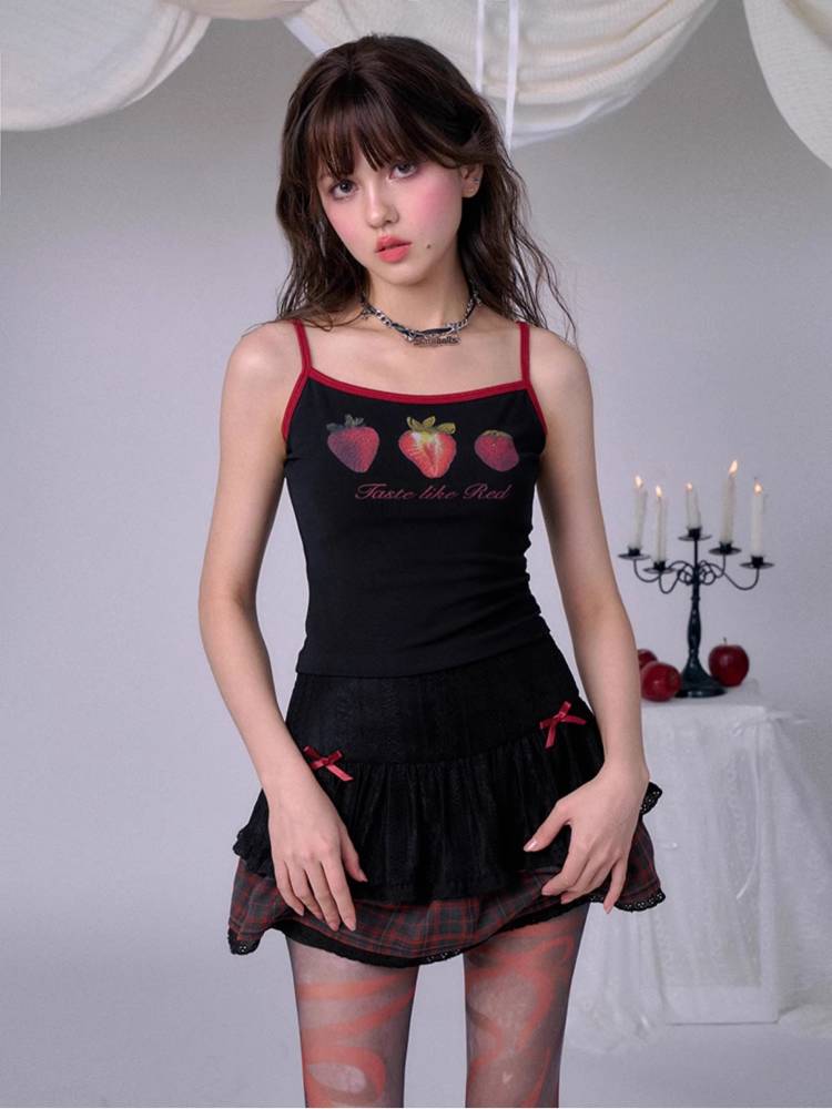 Strawberry print camisole