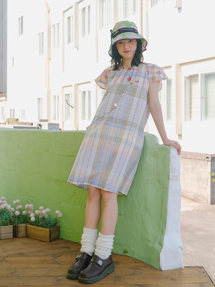 Plaid loose dress