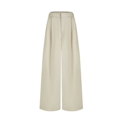 Autumn Drape Wide-Leg Pants